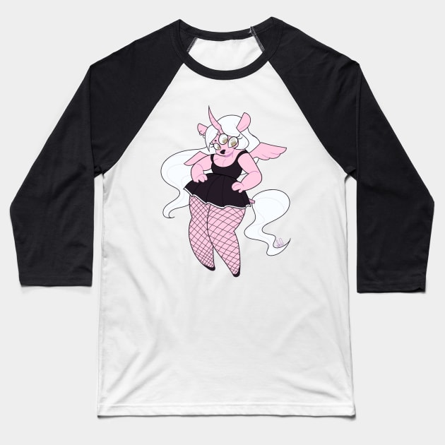 Alicorn Monster Girl Baseball T-Shirt by Indy-Site